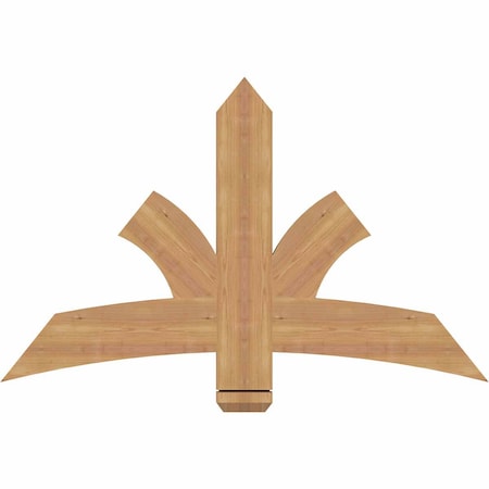 Ekena Millwork Davenport Timber Gable Bracket, Western Red Cedar, 48"W x 30"H x 1 1/2"D x 5 1/2"F, 15/12 Pitch GBW048X30X0206DAV00SWR